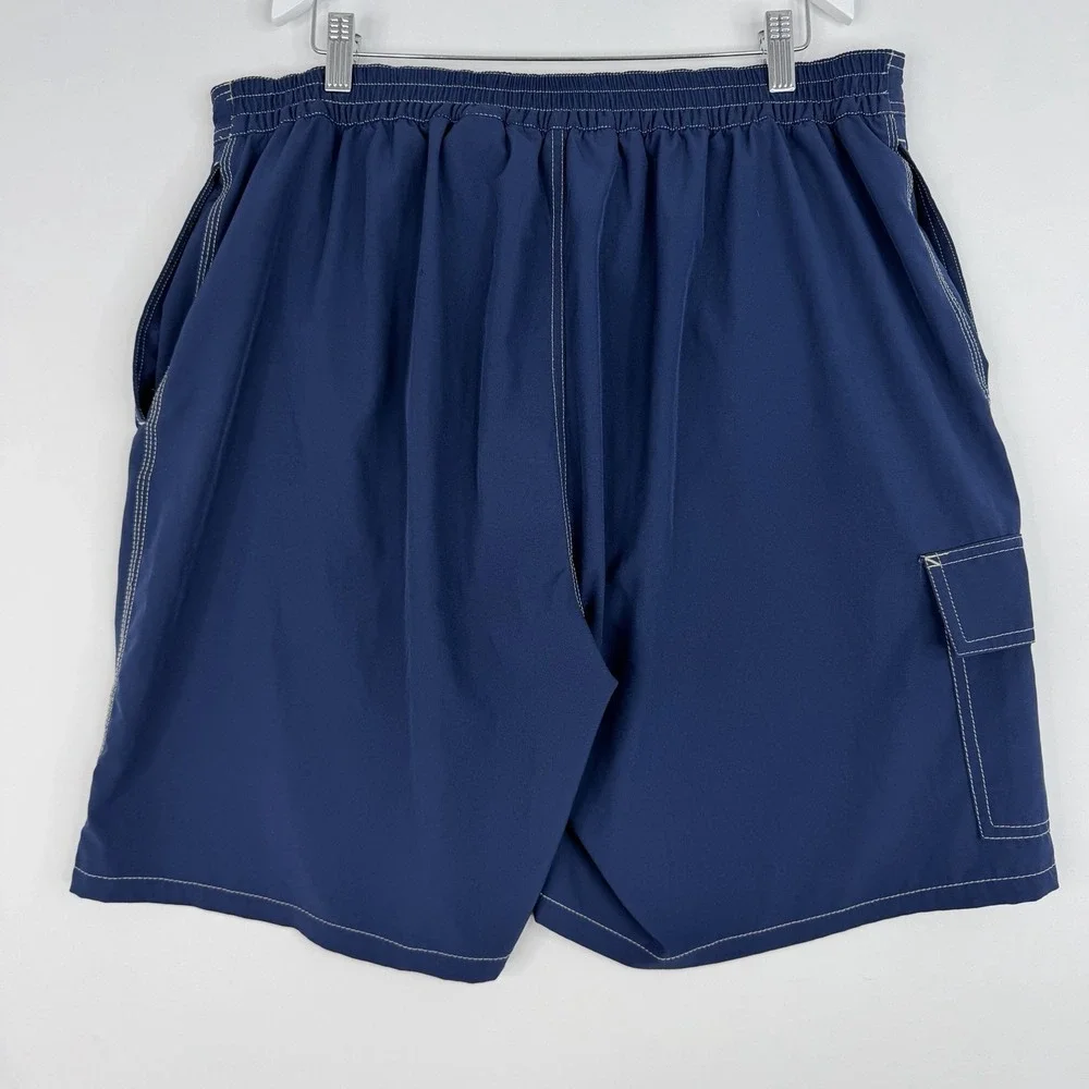 Polo Ralph Lauren Mens Navy Blue Cargo Swim Trunks Board Shorts Pony Logo XL
